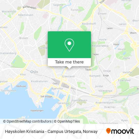 Høyskolen Kristiania - Campus Urtegata map