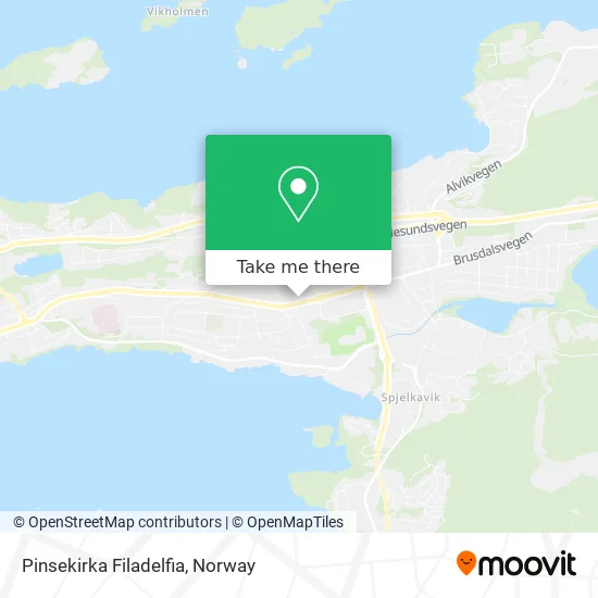 Pinsekirka Filadelfia map