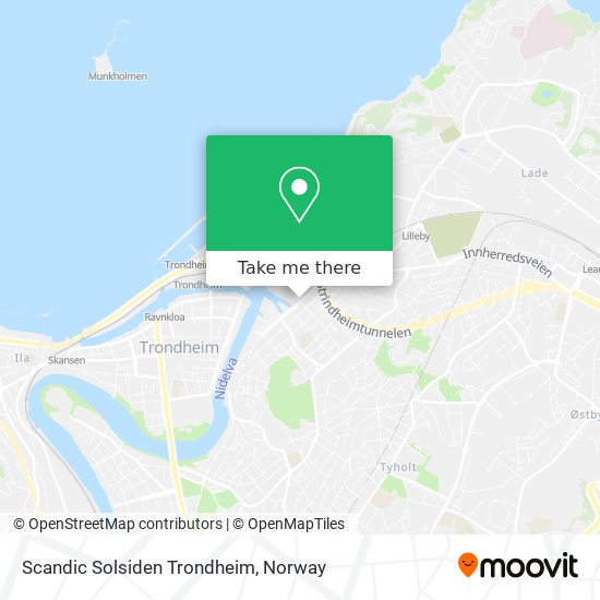 Scandic Solsiden Trondheim map