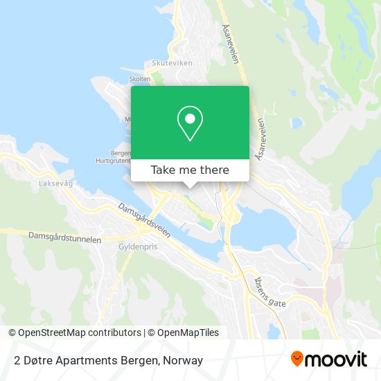 2 Døtre Apartments Bergen map