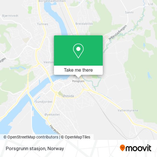 Porsgrunn stasjon map