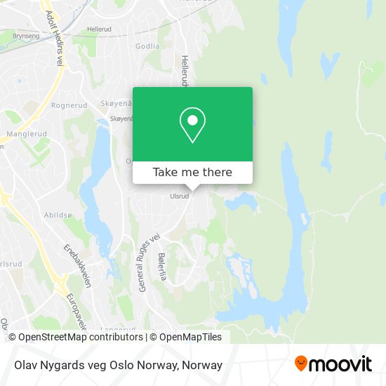 Olav Nygards veg Oslo Norway map