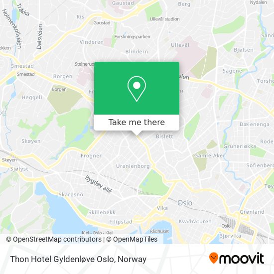 Thon Hotel Gyldenløve Oslo map