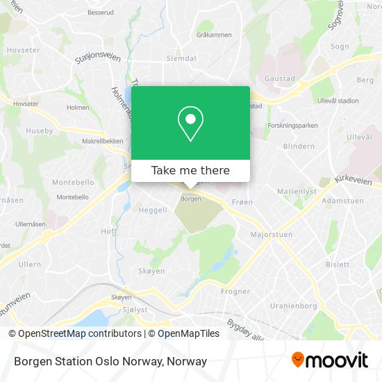 Borgen Station Oslo Norway map