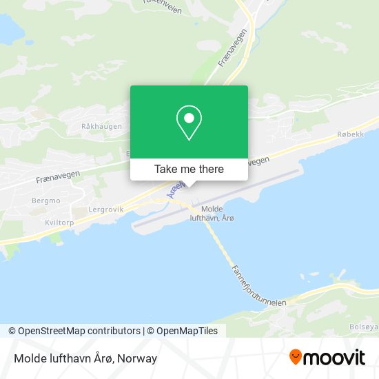 Molde lufthavn Årø map