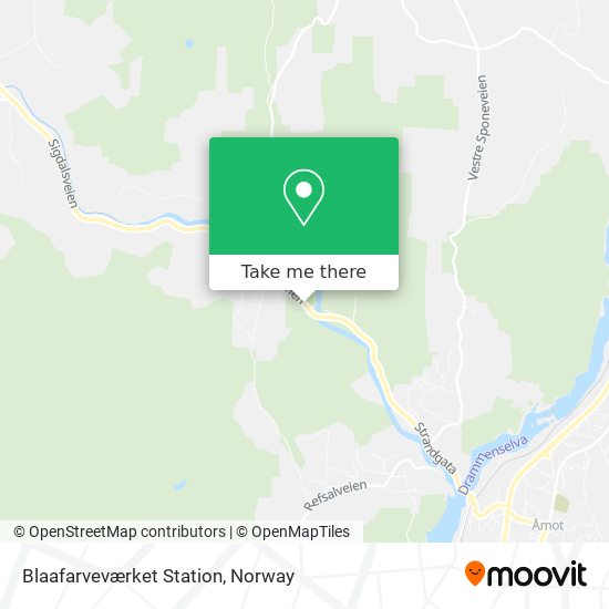 Blaafarveværket Station map