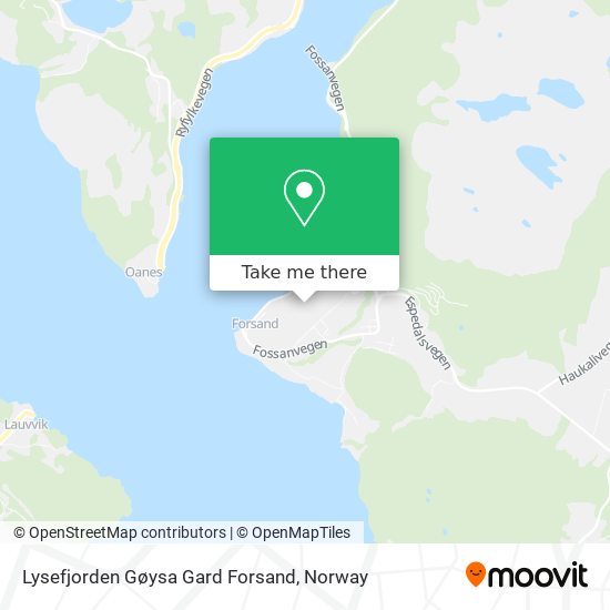 Lysefjorden Gøysa Gard Forsand map