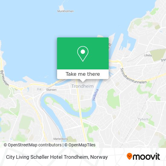 City Living Schøller Hotel Trondheim map