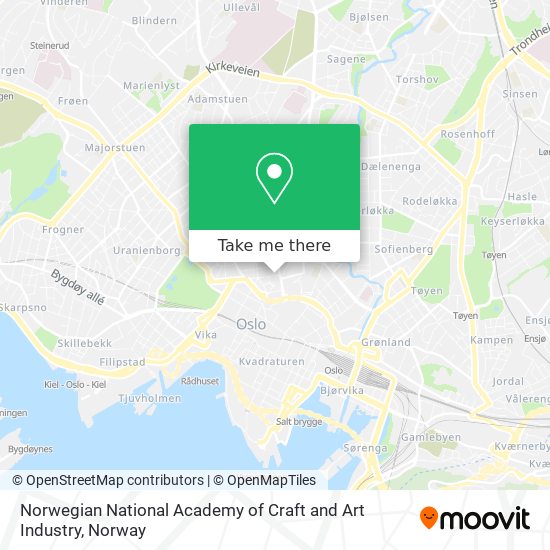 Norwegian National Academy of Craft and Art Industry map