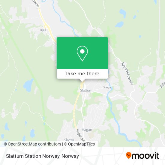 Slattum Station Norway map