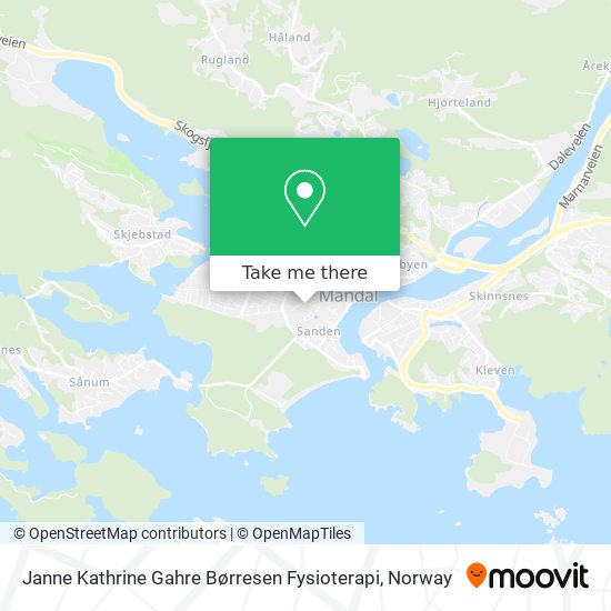 Janne Kathrine Gahre Børresen Fysioterapi map