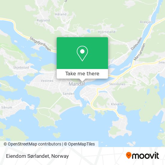 Eiendom Sørlandet map