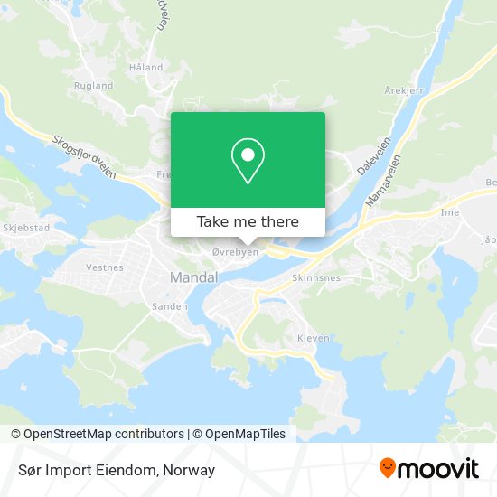 Sør Import Eiendom map