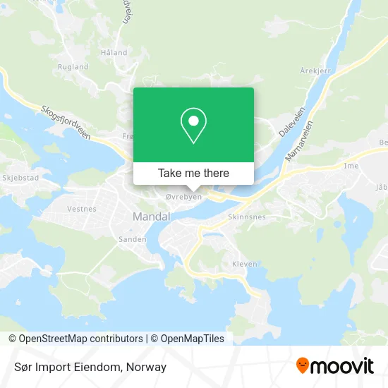 Sør Import Eiendom map