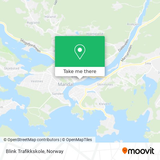 Blink Trafikkskole map