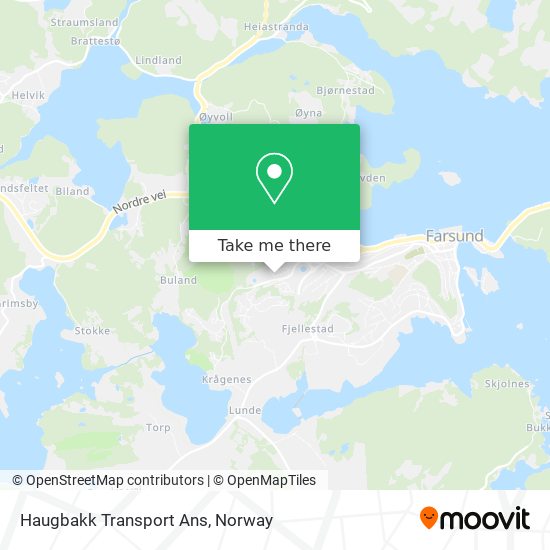 Haugbakk Transport Ans map