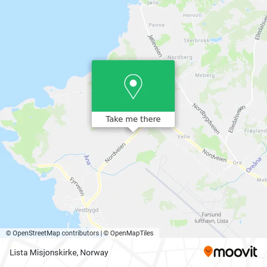 Lista Misjonskirke map