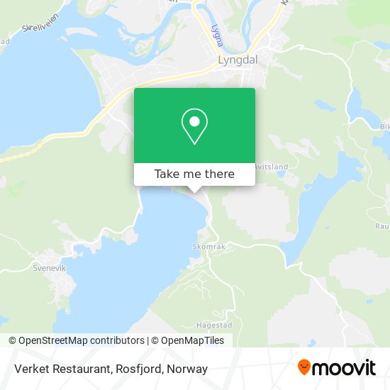 Verket Restaurant, Rosfjord map