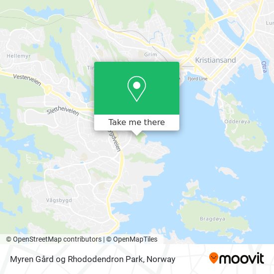 Myren Gård og Rhododendron Park map