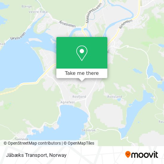 Jåbæks Transport map