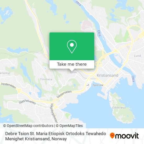 Debre Tsion St. Maria Etiopisk Ortodoks Tewahedo Menighet Kristiansand map