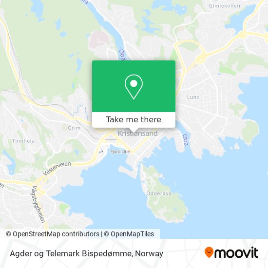 Agder og Telemark Bispedømme map