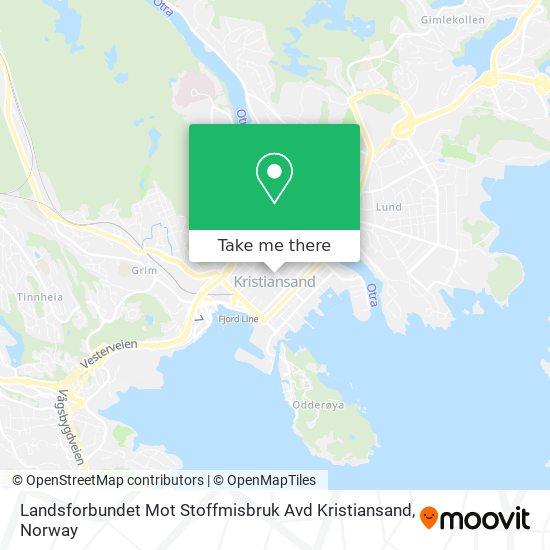 Landsforbundet Mot Stoffmisbruk Avd Kristiansand map