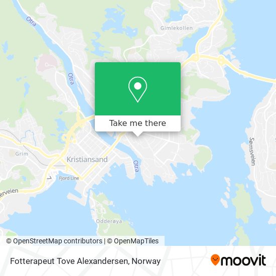 Fotterapeut Tove Alexandersen map