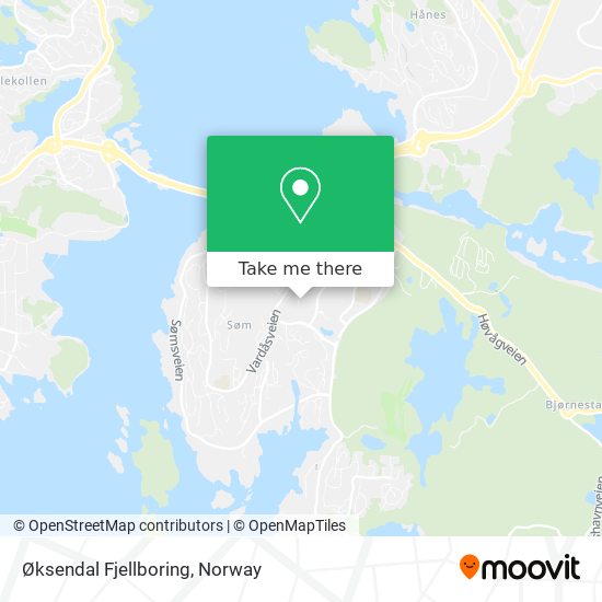 Øksendal Fjellboring map