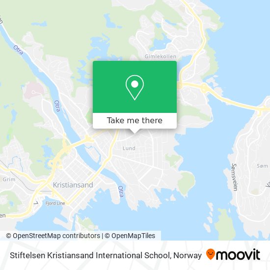 Stiftelsen Kristiansand International School map