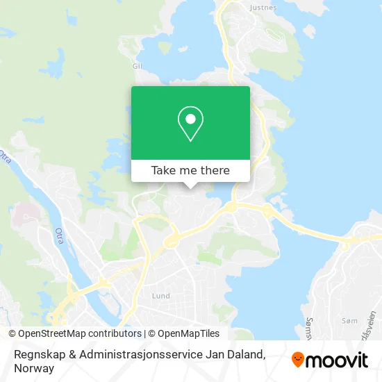 Regnskap & Administrasjonsservice Jan Daland map