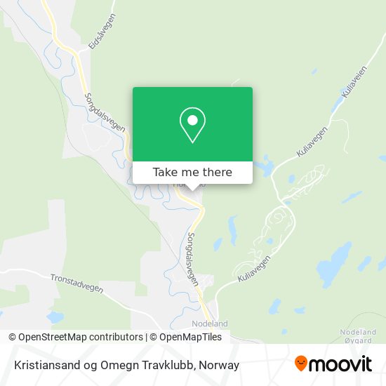 Kristiansand og Omegn Travklubb map