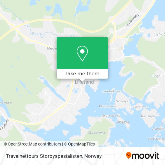 Travelnettours Storbyspesialisten map