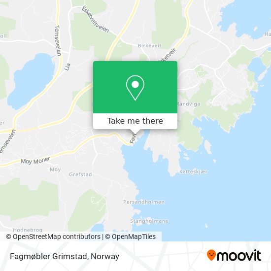 Fagmøbler Grimstad map