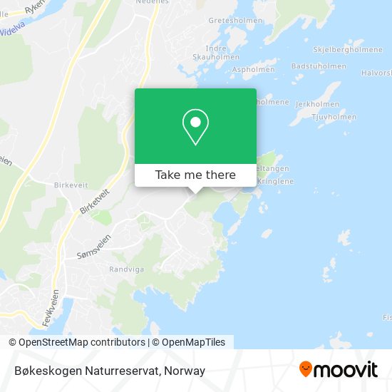 Bøkeskogen Naturreservat map