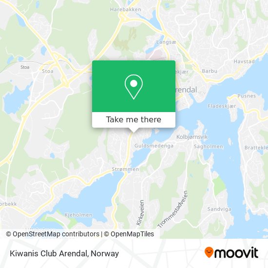 Kiwanis Club Arendal map