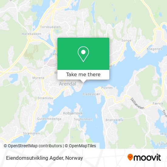 Eiendomsutvikling Agder map