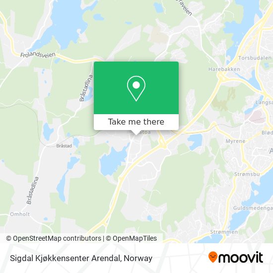 Sigdal Kjøkkensenter Arendal map