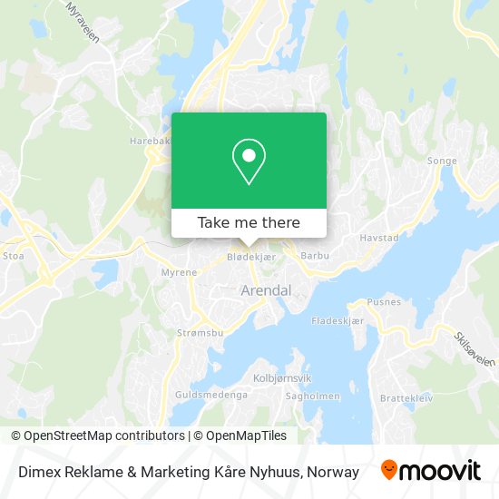 Dimex Reklame & Marketing Kåre Nyhuus map