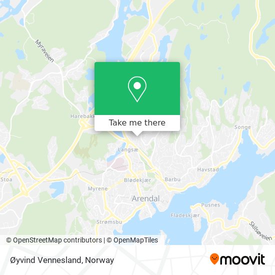 Øyvind Vennesland map