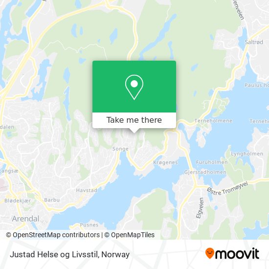 Justad Helse og Livsstil map