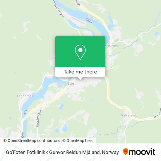 Go'Foten Fotklinikk Gunvor Reidun Mjåland map