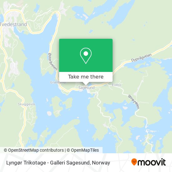Lyngør Trikotage - Galleri Sagesund map