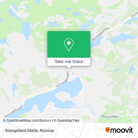 Stangeland Mølle map
