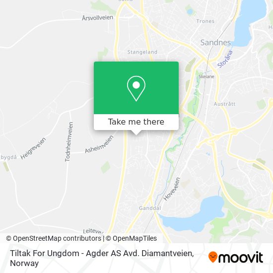 Tiltak For Ungdom - Agder AS Avd. Diamantveien map
