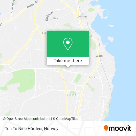 Ten To Nine Hårdesi map