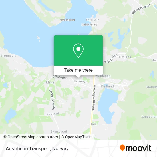 Austrheim Transport map
