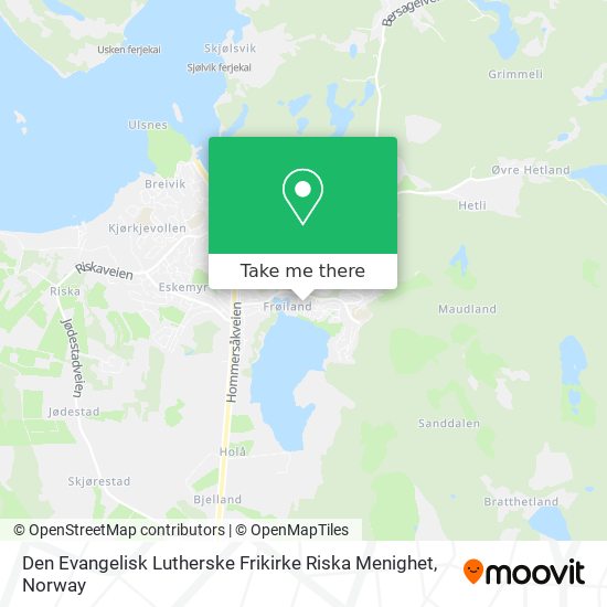 Den Evangelisk Lutherske Frikirke Riska Menighet map