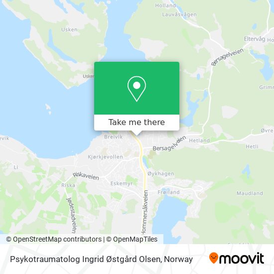 Psykotraumatolog Ingrid Østgård Olsen map