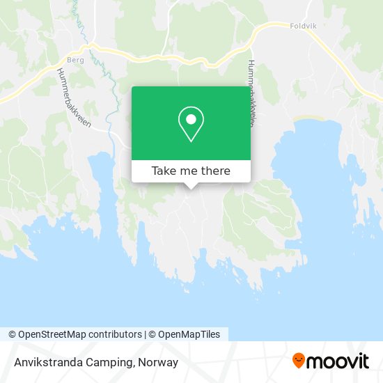 Anvikstranda Camping map